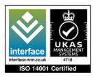 Interface UKAS ISO 14001 Certified