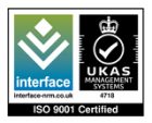 Interface UKAS ISO 9001 Certified